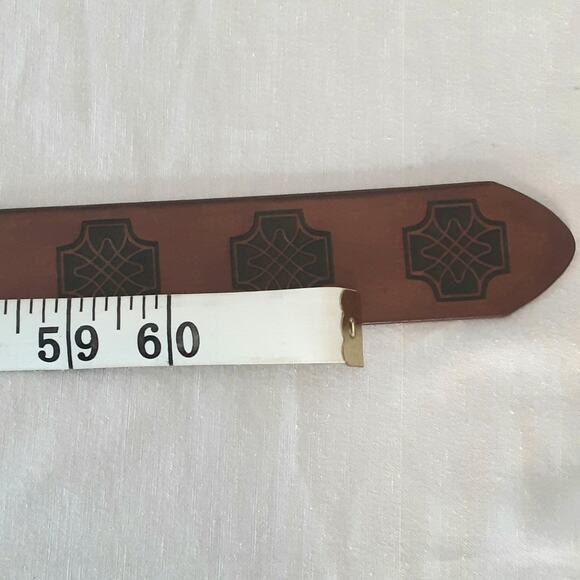 Ultra Long Costume Belt OS Medieval Warrior Style Walnut Brown Faux Leather - Picture 7 of 8